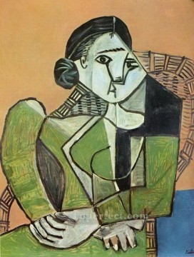  cubism - Francoise seated in an armchair 1953 cubism Pablo Picasso
